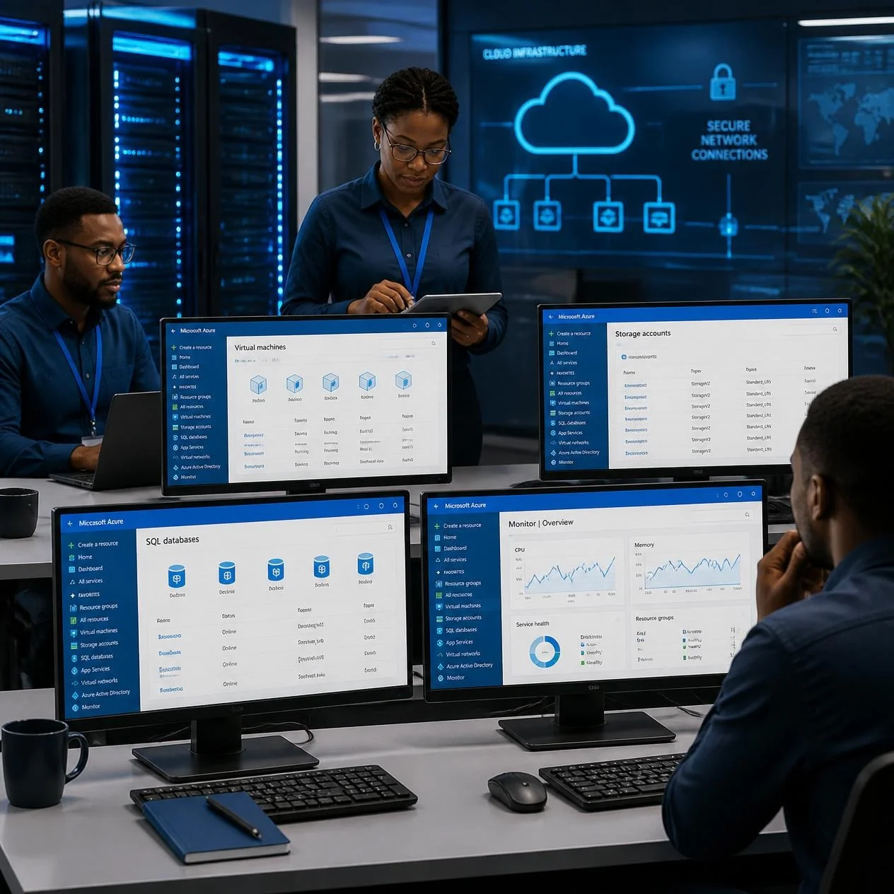 Cloud computing technology and digital cloud services visualization